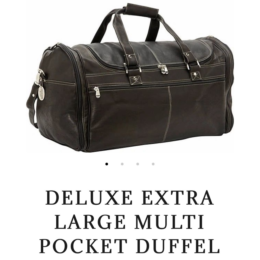 NWT Executive Leather Duffel Travel Bag